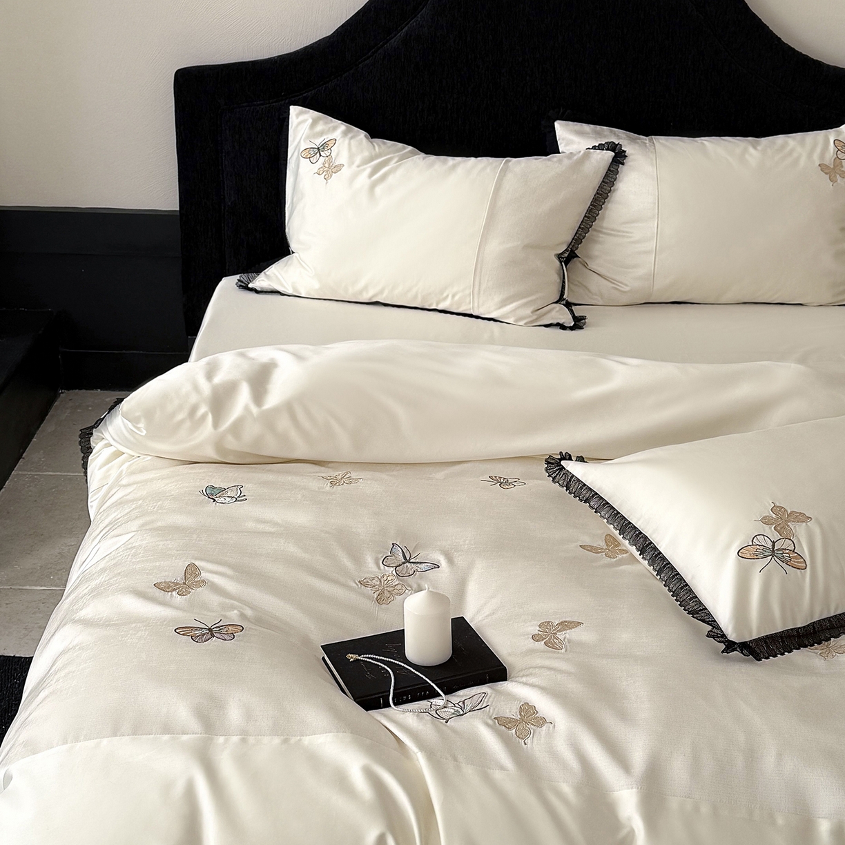 91家纺网 家纺一手货源 找家纺 MIU缪家居 2026新款100支全棉四件套-赫妍 赫妍 月白