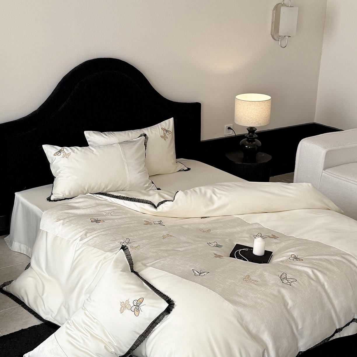 91家纺网 家纺一手货源 找家纺 MIU缪家居 2026新款100支全棉四件套-赫妍 赫妍 月白