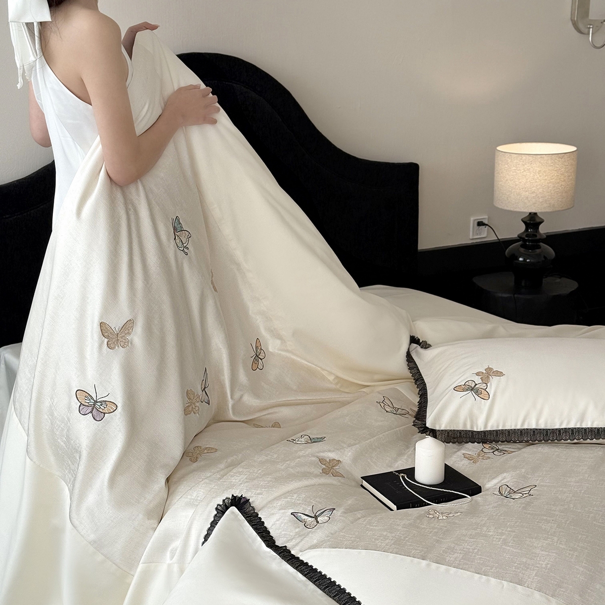 91家纺网 家纺一手货源 找家纺 MIU缪家居 2026新款100支全棉四件套-赫妍 赫妍 月白