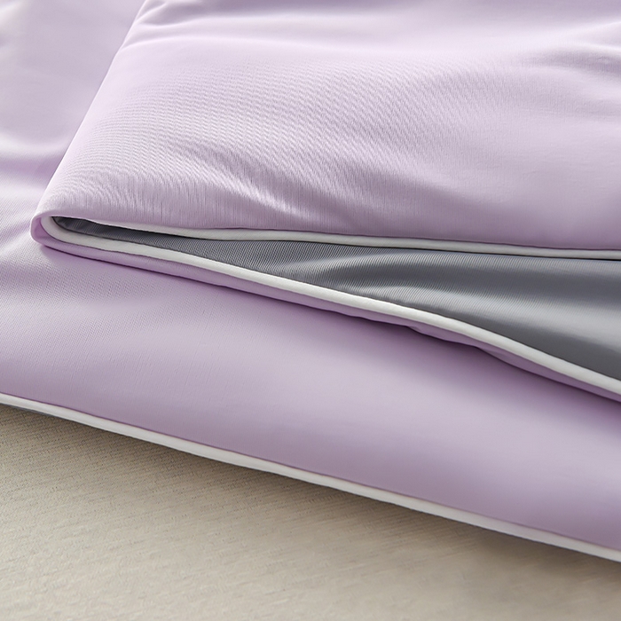 91家纺网 家纺一手货源 找家纺 益多眠 2026新款A类凉感丝羽丝棉夏被夏凉被空调被 淡紫灰