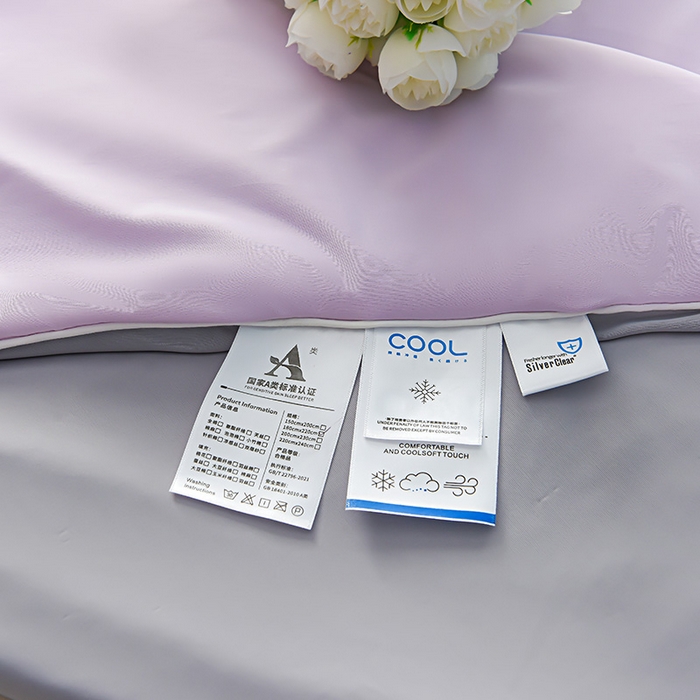 91家纺网 家纺一手货源 找家纺 益多眠 2026新款A类凉感丝羽丝棉夏被夏凉被空调被 淡紫灰