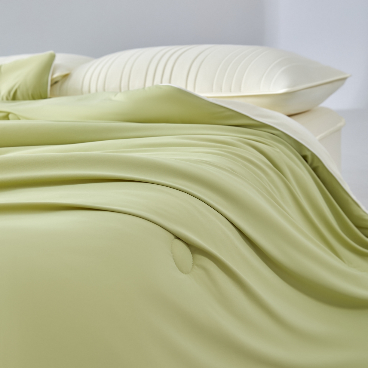 91家纺网 家纺一手货源 找家纺 绒城  2026 真凉感 真锦氨 锦氨凉感夏被四件套 锦纶凉感丝夏凉被 - 冰皮系列 冰皮牛油果