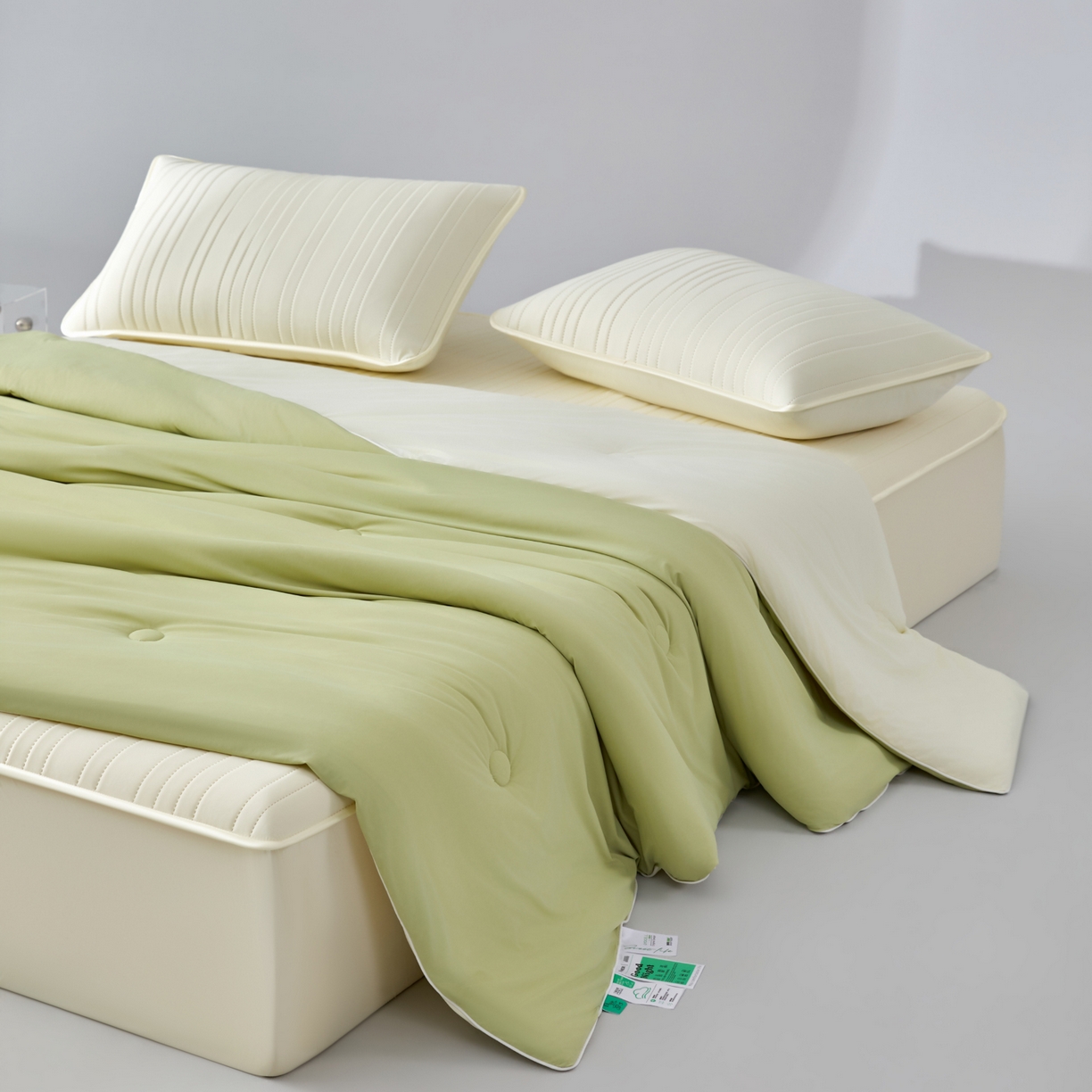 91家纺网 家纺一手货源 找家纺 绒城  2026 真凉感 真锦氨 锦氨凉感夏被四件套 锦纶凉感丝夏凉被 - 冰皮系列 冰皮牛油果