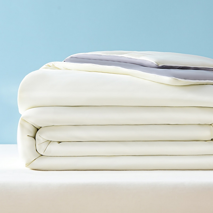 益多眠 2026新款A类凉感丝羽丝棉夏被夏凉被空调被 奶白灰