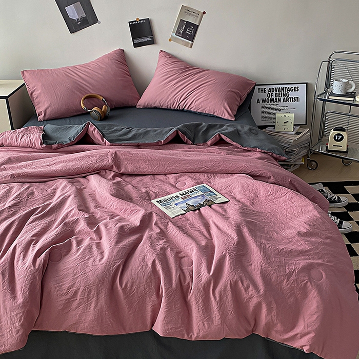 91家纺网 家纺一手货源 找家纺 （总）益多眠 2026新款A类云柔水洗棉夏被夏凉被空调被四件套