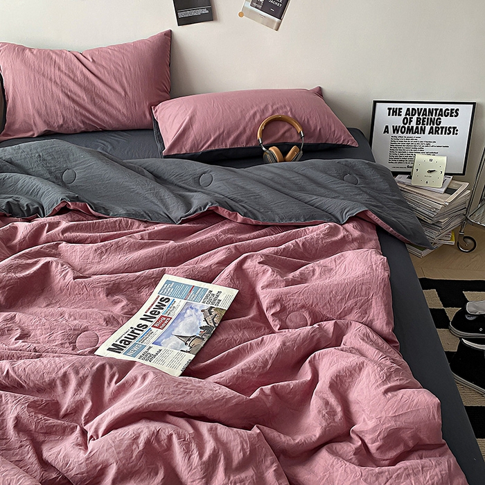 91家纺网 家纺一手货源 找家纺 （总）益多眠 2026新款A类云柔水洗棉夏被夏凉被空调被四件套