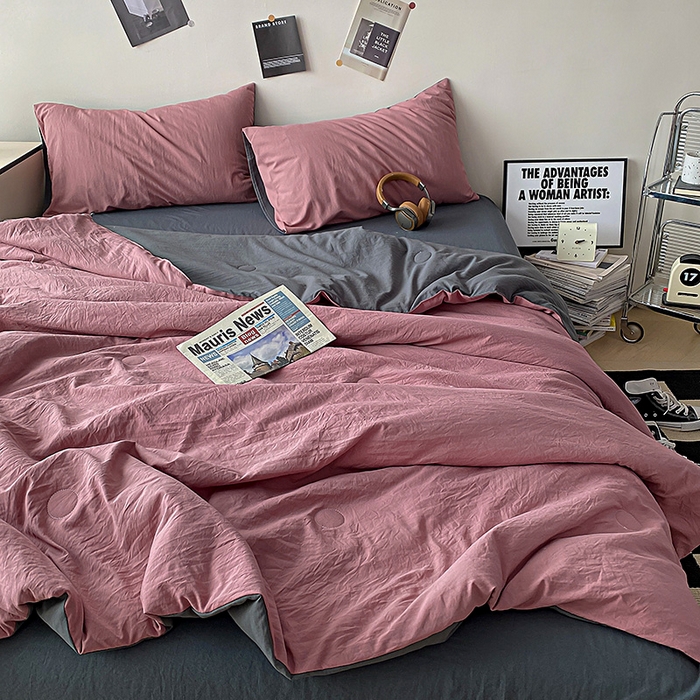 91家纺网 家纺一手货源 找家纺 （总）益多眠 2026新款A类云柔水洗棉夏被夏凉被空调被四件套