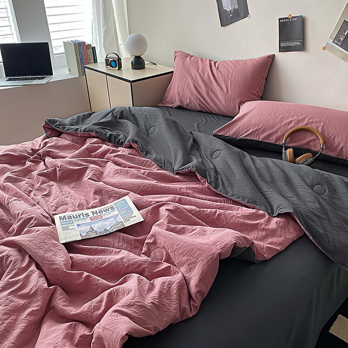 91家纺网 家纺一手货源 找家纺 （总）益多眠 2026新款A类云柔水洗棉夏被夏凉被空调被四件套