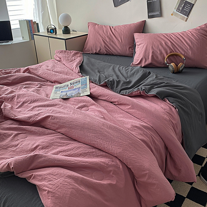 91家纺网 家纺一手货源 找家纺 （总）益多眠 2026新款A类云柔水洗棉夏被夏凉被空调被四件套