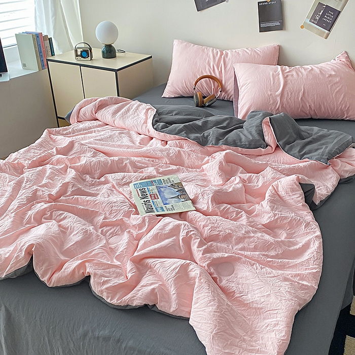 91家纺网 家纺一手货源 找家纺 （总）益多眠 2026新款A类云柔水洗棉夏被夏凉被空调被四件套