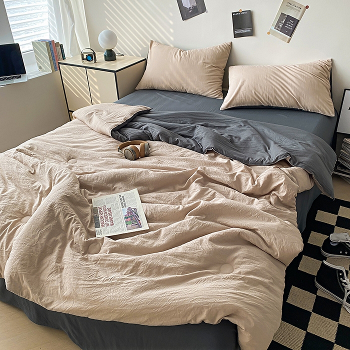 91家纺网 家纺一手货源 找家纺 （总）益多眠 2026新款A类云柔水洗棉夏被夏凉被空调被四件套