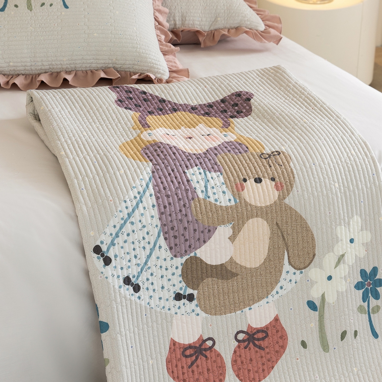 91家纺网 家纺一手货源 找家纺 （总）立奥被业 2026新品古法水洗棉夏被仿棉大版床盖防棉大版夏被