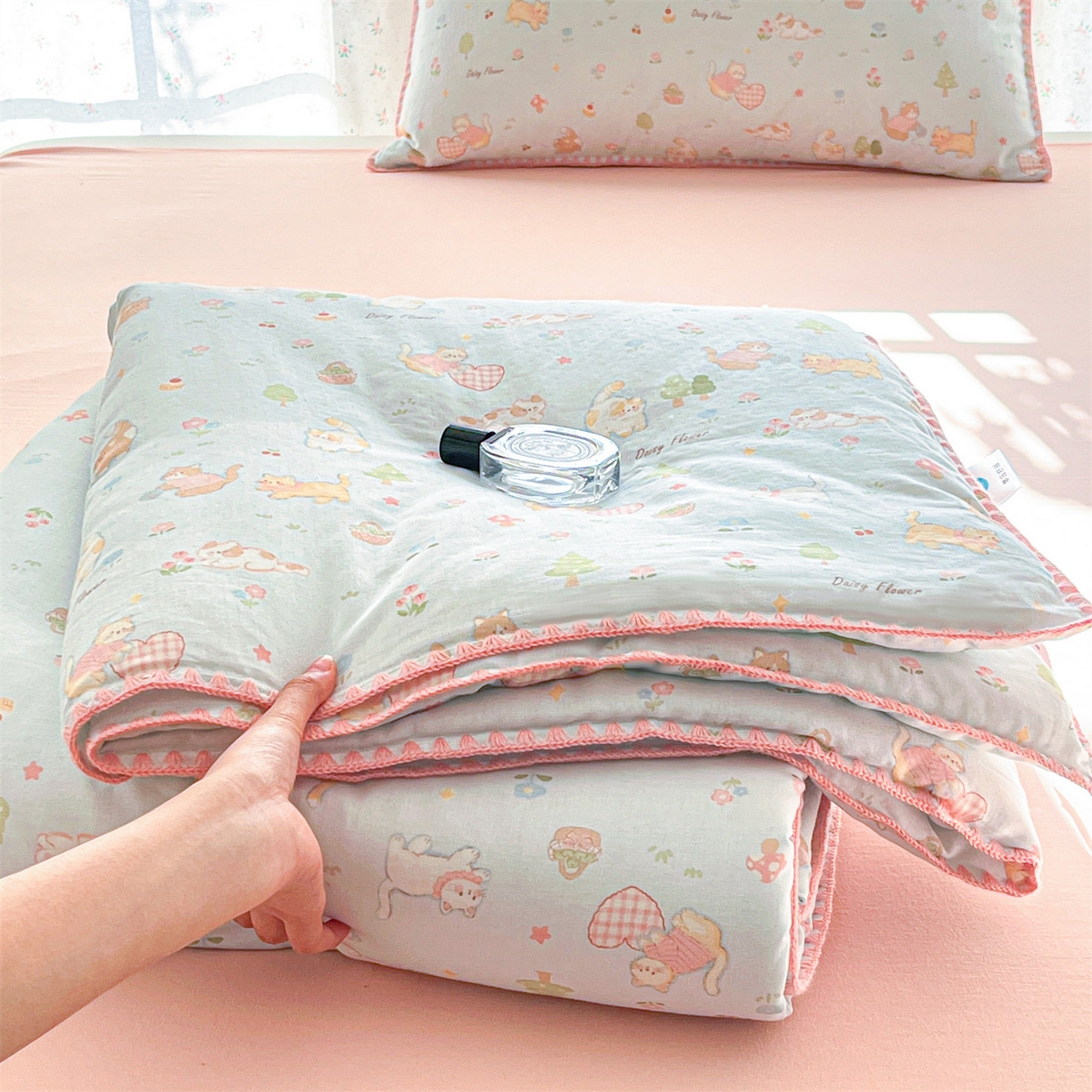 （总）盛秋家纺 2026新款三角针水洗棉贝壳边印花夏被系列