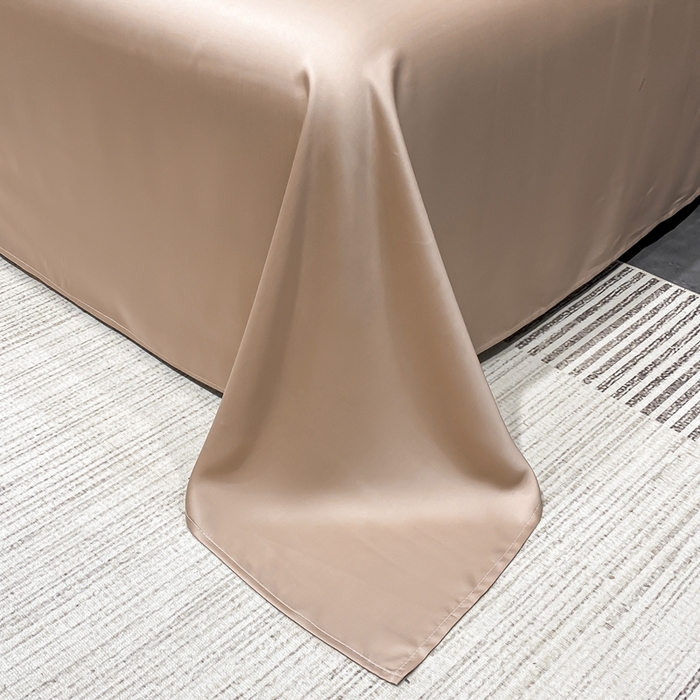 91家纺网 家纺一手货源 找家纺 益多眠 2026新款水洗真丝刺绣夏被夏凉被空调被四件套 蝴蝶结奶白咖