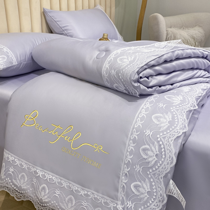 91家纺网 家纺一手货源 找家纺 （总）益多眠 2026新款水洗天丝蕾丝花边夏被夏凉被空调被-公主