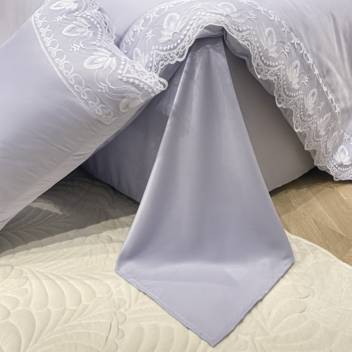 91家纺网 家纺一手货源 找家纺 益多眠 2026新款水洗天丝蕾丝花边夏被夏凉被空调被-公主 公主-薄雾灰