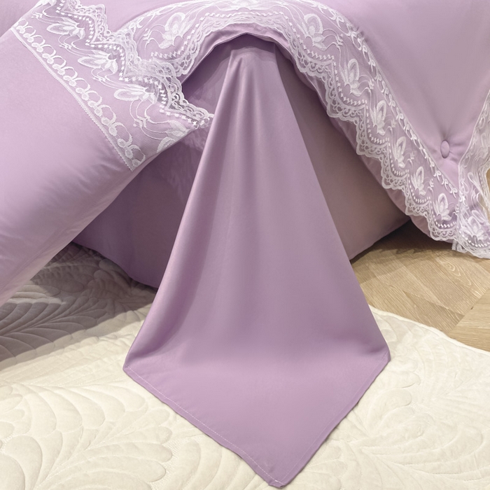 91家纺网 家纺一手货源 找家纺 益多眠 2026新款水洗天丝蕾丝花边夏被夏凉被空调被-公主 公主-优雅紫