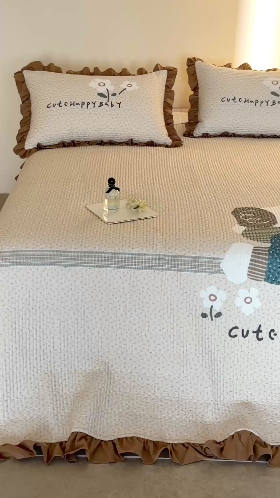 91家纺网 家纺一手货源 找家纺 立奥被业 2026新品古法水洗棉夏被仿棉大版床盖防棉大版夏被 小象咖