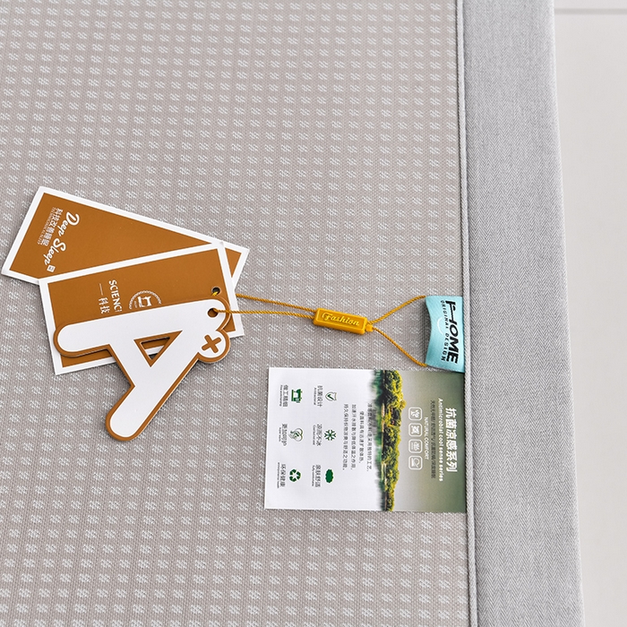 91家纺网 家纺一手货源 找家纺 小牛席业 2026新款华夫格-鲜花清凉冰丝席系列 香槟