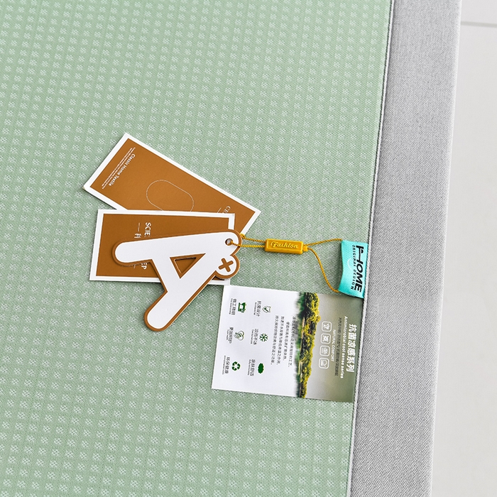 91家纺网 家纺一手货源 找家纺 小牛席业 2026新款华夫格-鲜花清凉冰丝席系列 绿色