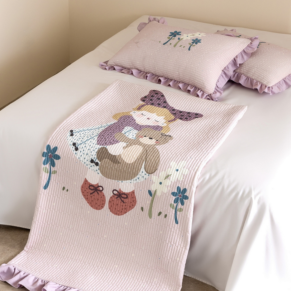 91家纺网 家纺一手货源 找家纺 立奥被业 2026新品古法水洗棉夏被仿棉大版床盖防棉大版夏被 公主紫