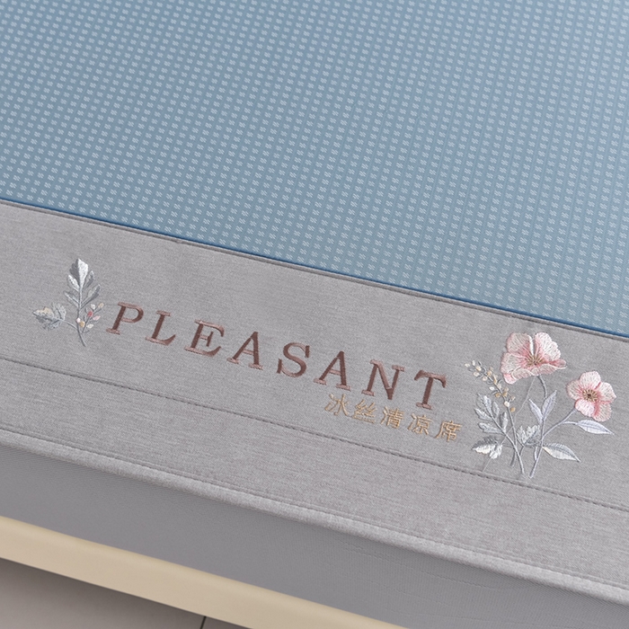 91家纺网 家纺一手货源 找家纺 （总）小牛席业 2026新款四件套华夫格-鲜花凉感冰丝席系列（床笠款）凉席藤席冰藤席竹席乳胶席凉豆豆席空调席