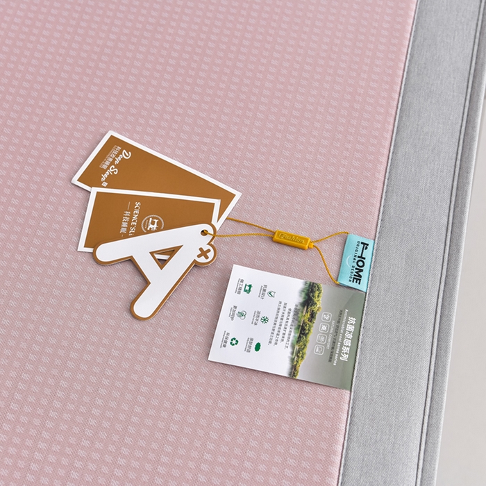 91家纺网 家纺一手货源 找家纺 小牛席业 2026新款四件套华夫格-鲜花凉感冰丝席系列（床笠款） 粉色