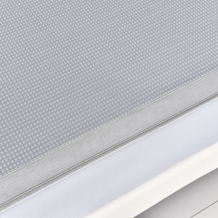 91家纺网 家纺一手货源 找家纺 小牛席业 2026新款四件套华夫格-鲜花凉感冰丝席系列（床笠款） 灰色