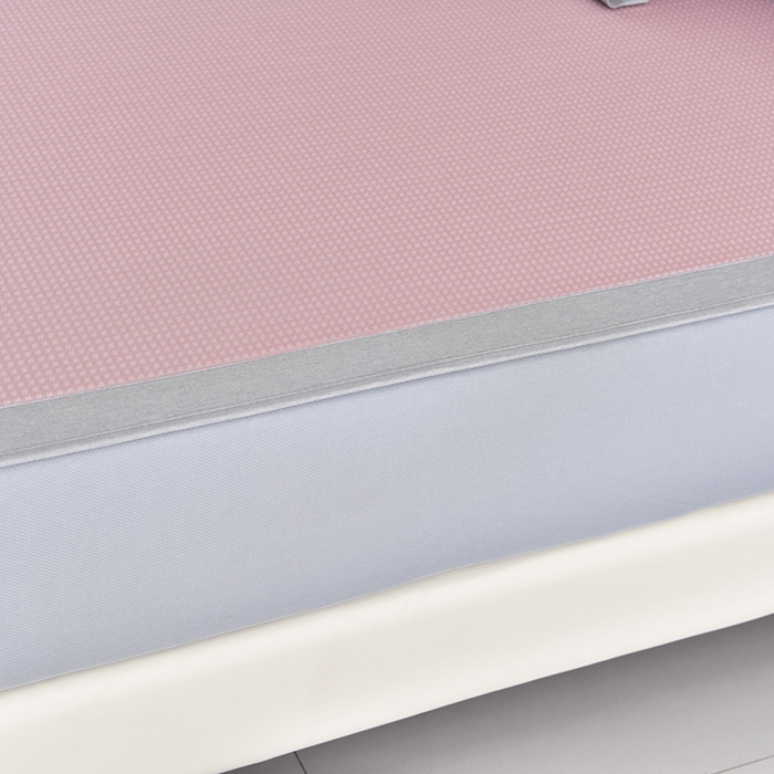 91家纺网 家纺一手货源 找家纺 小牛席业 2026新款四件套华夫格-鲜花凉感冰丝席系列（床笠款） 粉色