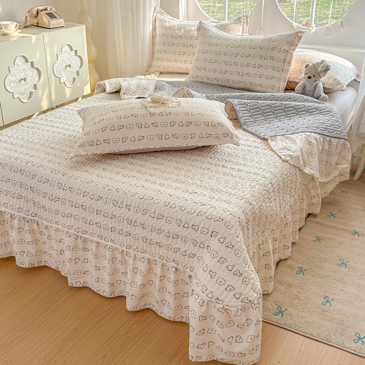 91家纺网 家纺一手货源 找家纺 （总）花满路 2026新款床盖四件套