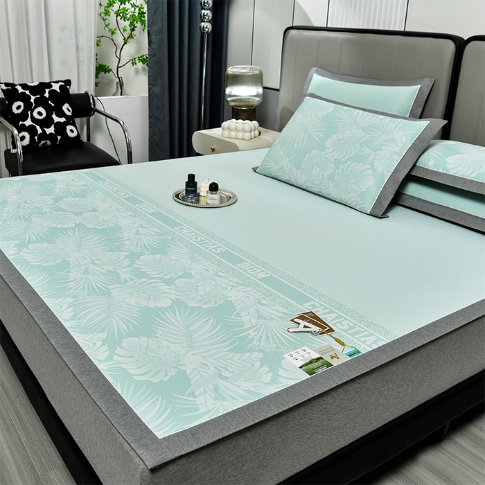 91家纺网 家纺一手货源 找家纺 （总）小牛席业 2026新款PE半定位大提花凉感冰丝系列凉席藤席冰藤席竹席乳胶席凉豆豆席空调席