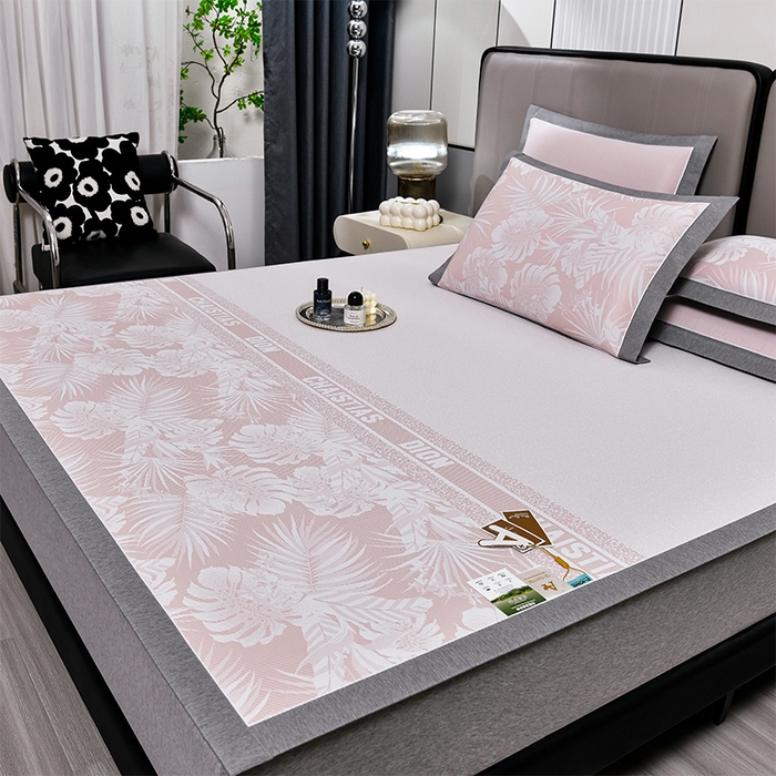 91家纺网 家纺一手货源 找家纺 （总）小牛席业 2026新款PE半定位大提花凉感冰丝系列凉席藤席冰藤席竹席乳胶席凉豆豆席空调席