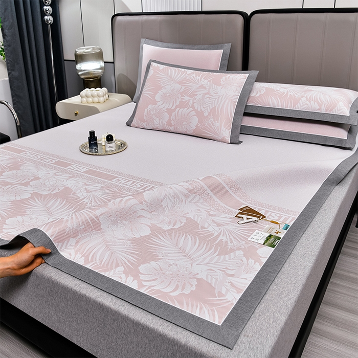 91家纺网 家纺一手货源 找家纺 （总）小牛席业 2026新款PE半定位大提花凉感冰丝系列凉席藤席冰藤席竹席乳胶席凉豆豆席空调席