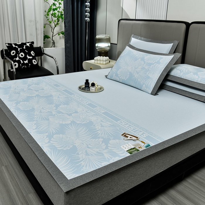 91家纺网 家纺一手货源 找家纺 （总）小牛席业 2026新款PE半定位大提花凉感冰丝系列凉席藤席冰藤席竹席乳胶席凉豆豆席空调席