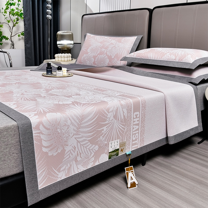 91家纺网 家纺一手货源 找家纺 （总）小牛席业 2026新款PE半定位大提花凉感冰丝系列凉席藤席冰藤席竹席乳胶席凉豆豆席空调席