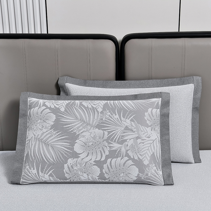 91家纺网 家纺一手货源 找家纺 小牛席业 2026新款PE半定位大提花凉感冰丝系列 灰色