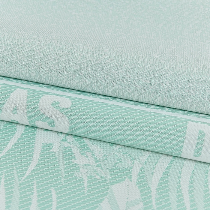 91家纺网 家纺一手货源 找家纺 小牛席业 2026新款PE半定位大提花凉感冰丝系列 浅绿