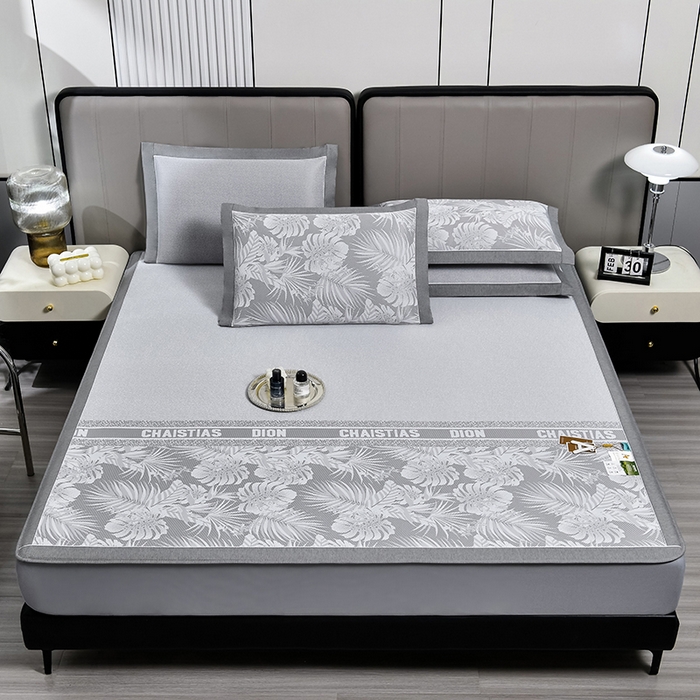 91家纺网 家纺一手货源 找家纺 （总）小牛席业 2026新款PE半定位大提花凉感冰丝系列（床笠款）凉席藤席冰藤席竹席乳胶席凉豆豆席空调席