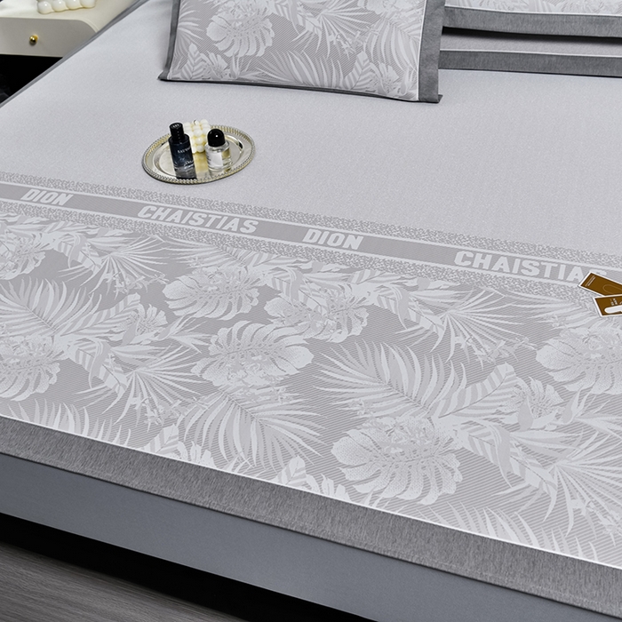 91家纺网 家纺一手货源 找家纺 小牛席业 2026新款PE半定位大提花凉感冰丝系列（床笠款） 香槟