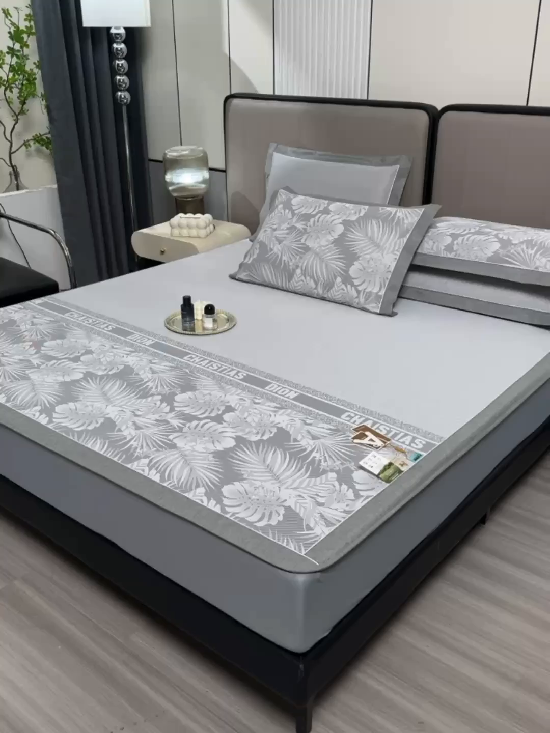 91家纺网 家纺一手货源 找家纺 （总）小牛席业 2026新款PE半定位大提花凉感冰丝系列（床笠款）凉席藤席冰藤席竹席乳胶席凉豆豆席空调席