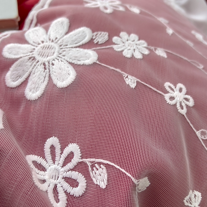 91家纺网 家纺一手货源 找家纺 睡美人 2026新款锦棉蕾丝款系列韩版公主风床裙四件套-花舞 花舞-胭脂红