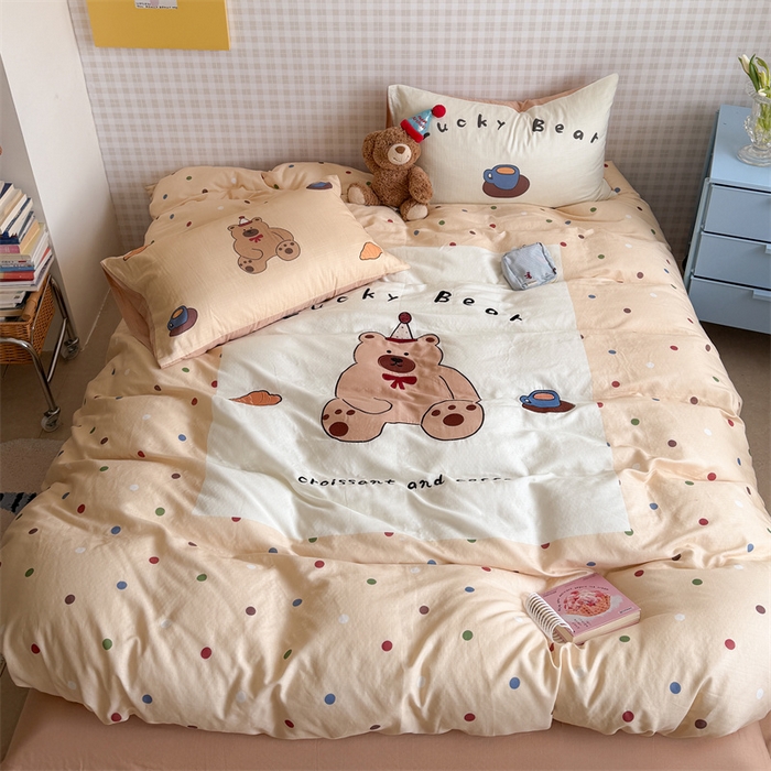 91家纺网 家纺一手货源 找家纺 （总）暖生活 2026新款全棉大版双层纱贴布绣四件套