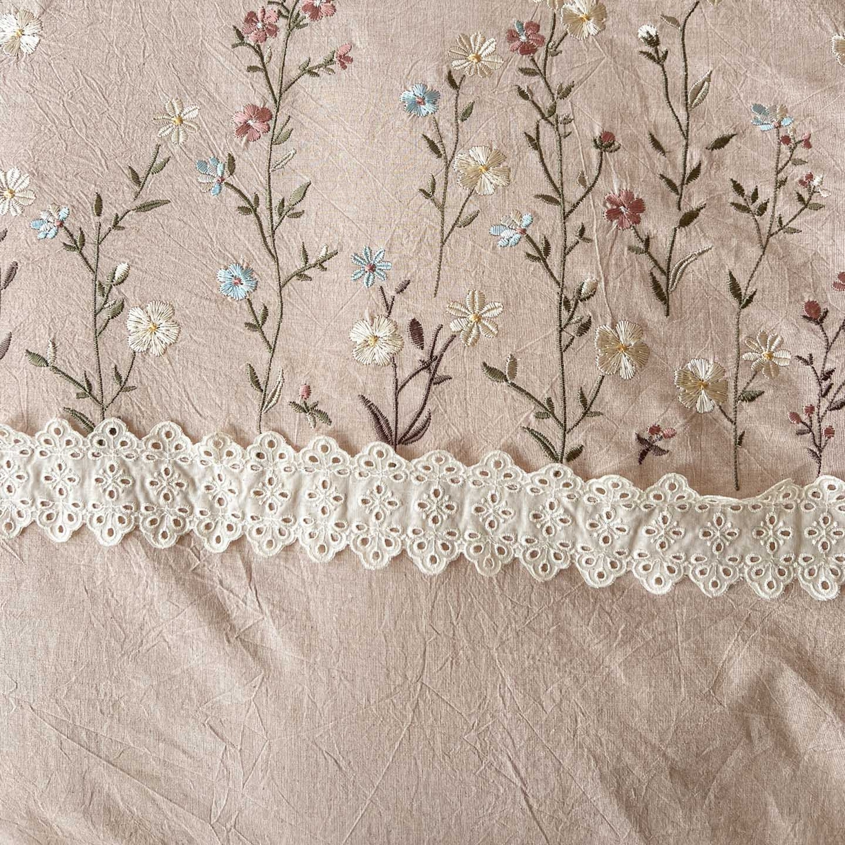 91家纺网 家纺一手货源 找家纺 迪欧芙 2026春夏新款棉麻刺绣床单款四件套-迷迭花香 迷迭花香-粉色