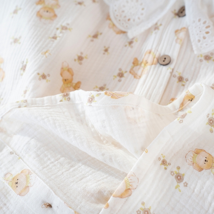 91家纺网 家纺一手货源 找家纺 （总）2026春秋新款睡衣女士全棉圆领蕾丝花边甜美家居服长袖长裤居家服