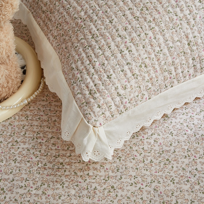 91家纺网 家纺一手货源 找家纺 舒居家纺 2026新款全棉双层纱花边床盖单件床盖单品单床盖 黛西