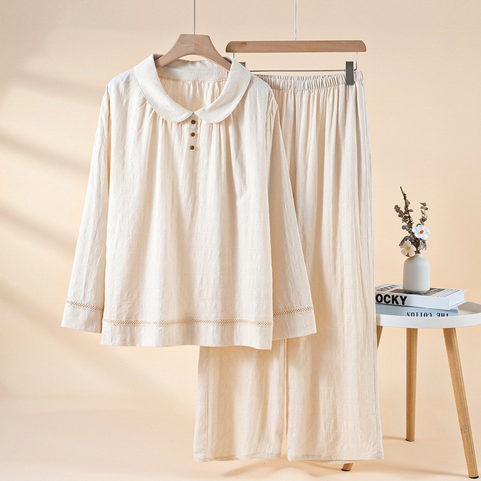 （总）2026年春季新款纯棉睡衣女春秋长袖薄款套头女士家居服可外穿套装