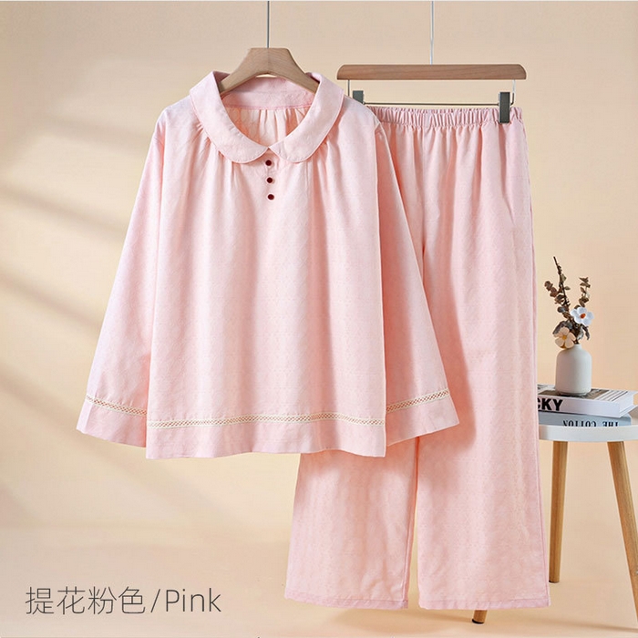 91家纺网 家纺一手货源 找家纺 （总）2026年春季新款纯棉睡衣女春秋长袖薄款套头女士家居服可外穿套装