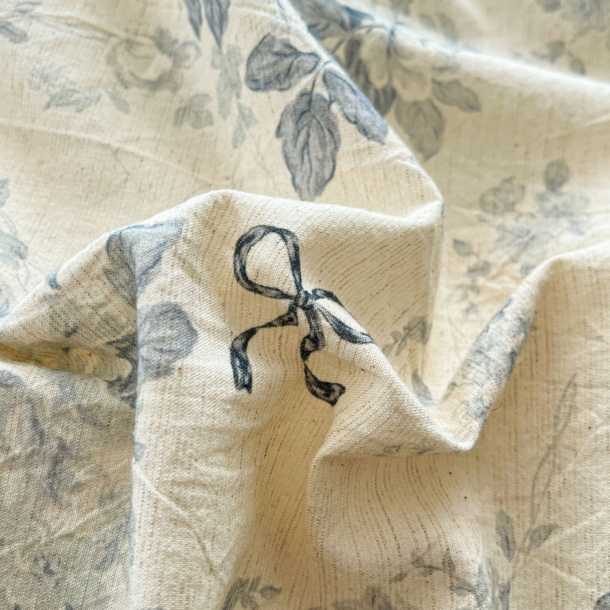 91家纺网 家纺一手货源 找家纺 寐居家纺 2026新款A类复古棉麻四件套 蝶语花眠