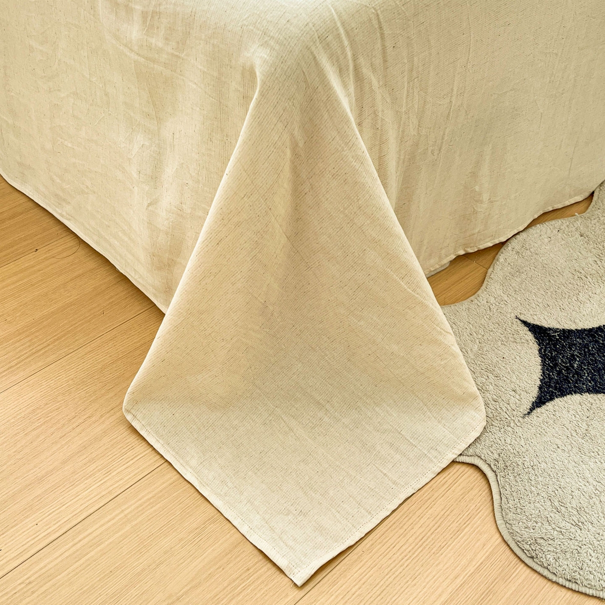 91家纺网 家纺一手货源 找家纺 寐居家纺 2026新款A类复古棉麻四件套 花格漫榻