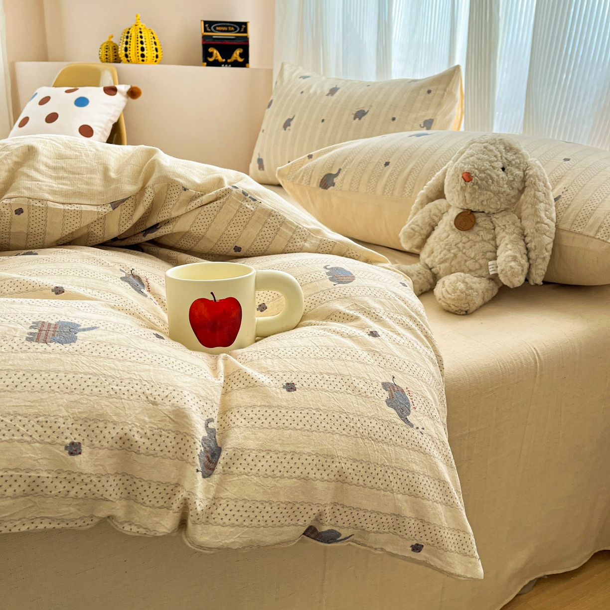 91家纺网 家纺一手货源 找家纺 寐居家纺 2026新款A类复古棉麻四件套 棉麻象语